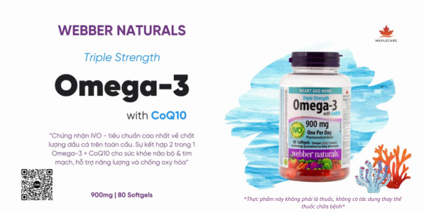 Viên uống hỗ trợ sức khỏe tim mạch Omega 3 with CoQ10 900mg